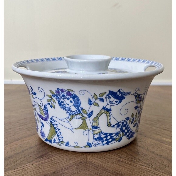 Vintage Figgjo LOTTE Turi-Design Market Casserole Dish Made in Norway Blue - Picture 1 of 11